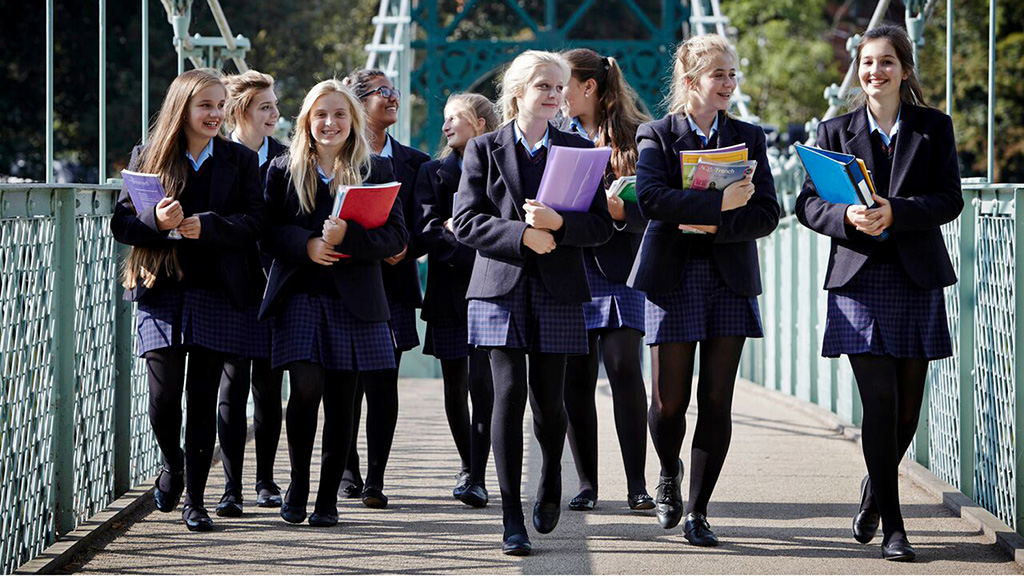 Young British School Girls