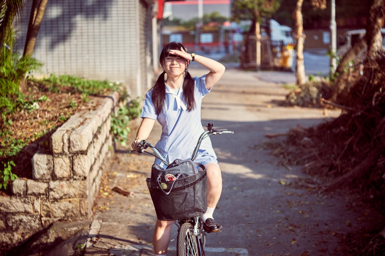 【Saki in Hong Kong School Uniform】 Vol.17B On the Bike 77633